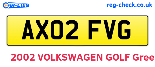 AX02FVG are the vehicle registration plates.