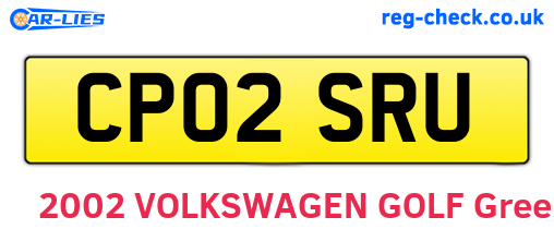 CP02SRU are the vehicle registration plates.