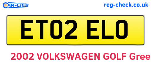 ET02ELO are the vehicle registration plates.