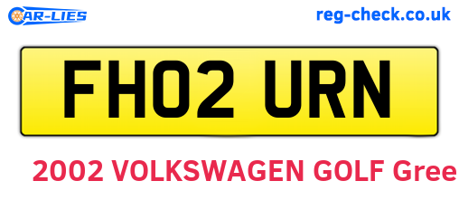 FH02URN are the vehicle registration plates.