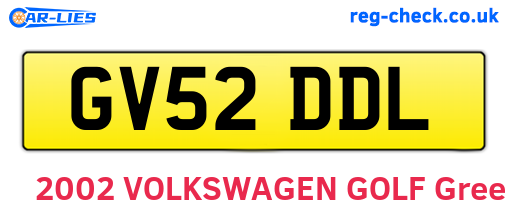 GV52DDL are the vehicle registration plates.
