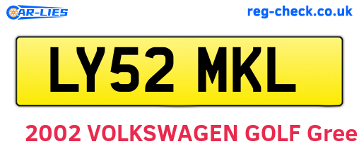 LY52MKL are the vehicle registration plates.