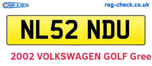NL52NDU are the vehicle registration plates.