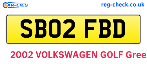 SB02FBD are the vehicle registration plates.