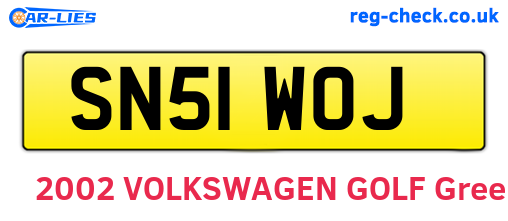 SN51WOJ are the vehicle registration plates.