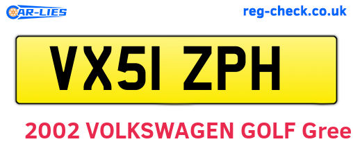 VX51ZPH are the vehicle registration plates.