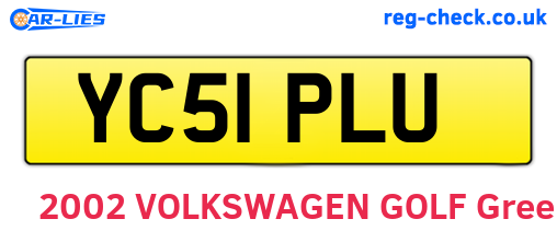 YC51PLU are the vehicle registration plates.