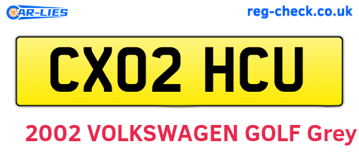 CX02HCU are the vehicle registration plates.