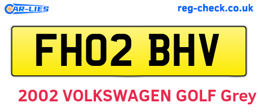 FH02BHV are the vehicle registration plates.
