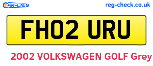 FH02URU are the vehicle registration plates.