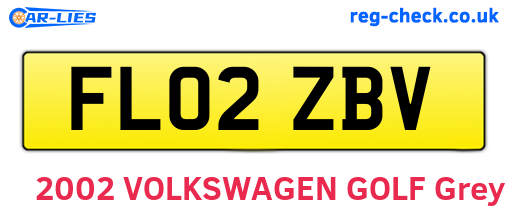 FL02ZBV are the vehicle registration plates.