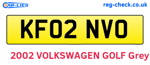 KF02NVO are the vehicle registration plates.