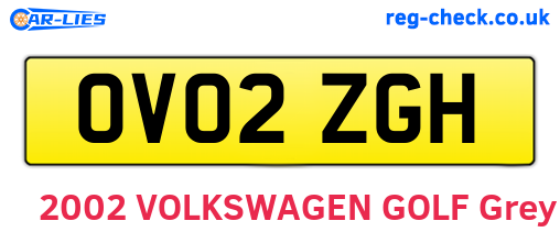 OV02ZGH are the vehicle registration plates.
