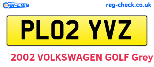 PL02YVZ are the vehicle registration plates.