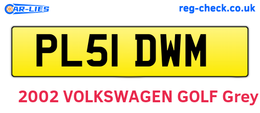 PL51DWM are the vehicle registration plates.
