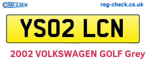 YS02LCN are the vehicle registration plates.