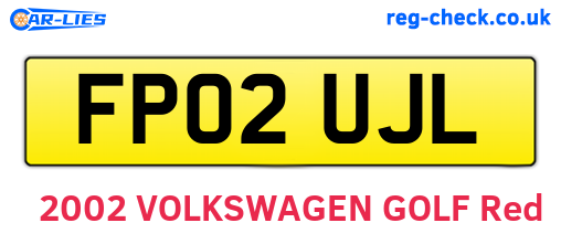 FP02UJL are the vehicle registration plates.