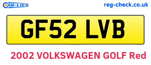 GF52LVB are the vehicle registration plates.