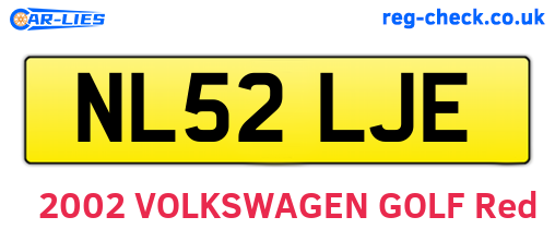 NL52LJE are the vehicle registration plates.