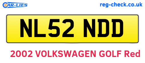 NL52NDD are the vehicle registration plates.