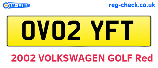 OV02YFT are the vehicle registration plates.