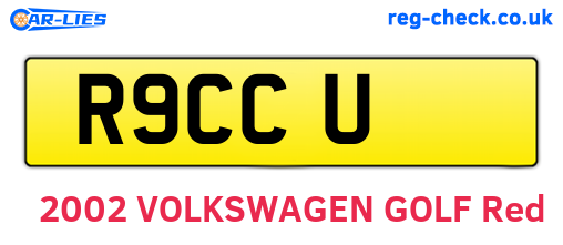 R9CCU are the vehicle registration plates.