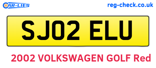 SJ02ELU are the vehicle registration plates.