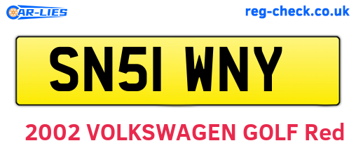 SN51WNY are the vehicle registration plates.