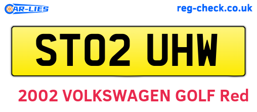 ST02UHW are the vehicle registration plates.
