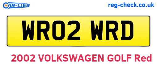 WR02WRD are the vehicle registration plates.