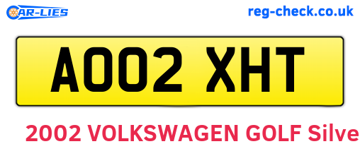 AO02XHT are the vehicle registration plates.