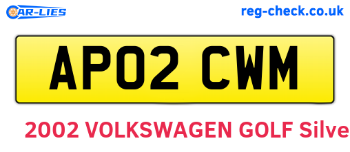 AP02CWM are the vehicle registration plates.