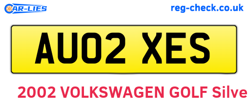AU02XES are the vehicle registration plates.