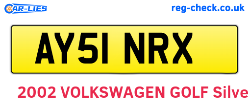 AY51NRX are the vehicle registration plates.