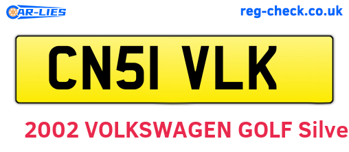CN51VLK are the vehicle registration plates.