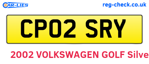 CP02SRY are the vehicle registration plates.