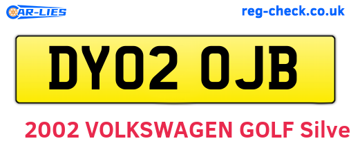 DY02OJB are the vehicle registration plates.