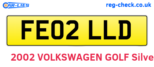 FE02LLD are the vehicle registration plates.