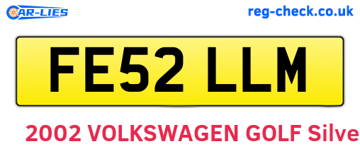 FE52LLM are the vehicle registration plates.