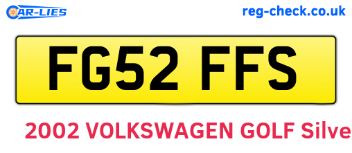 FG52FFS are the vehicle registration plates.