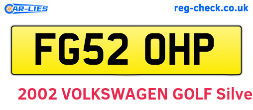 FG52OHP are the vehicle registration plates.