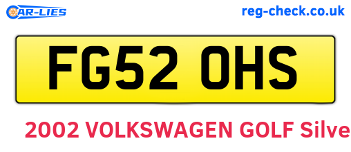 FG52OHS are the vehicle registration plates.