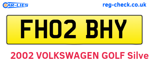 FH02BHY are the vehicle registration plates.