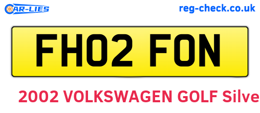 FH02FON are the vehicle registration plates.