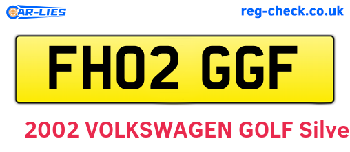 FH02GGF are the vehicle registration plates.
