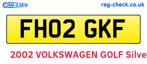 FH02GKF are the vehicle registration plates.