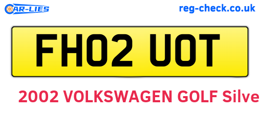 FH02UOT are the vehicle registration plates.