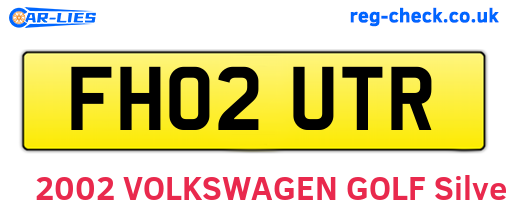 FH02UTR are the vehicle registration plates.