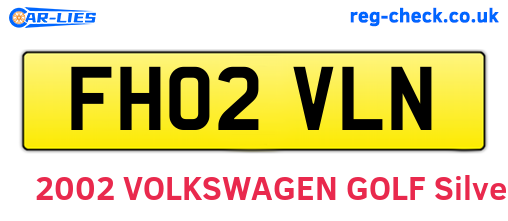 FH02VLN are the vehicle registration plates.
