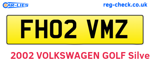FH02VMZ are the vehicle registration plates.